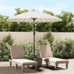 Sombrilla de jardín con palo de aluminio blanco arena 270 cm