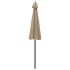 Sombrilla de jardín con palo de aluminio taupe 270