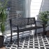 ProGarden Banco de acero negro 119x50x75