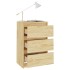 Mesita de noche madera maciza de pino 40x29,5x64