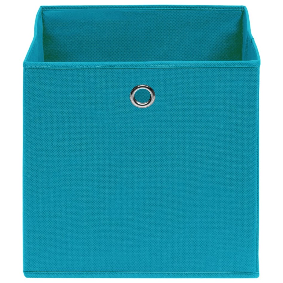 Cajas de almacenaje 10 uds tela azul celeste 32x32x32