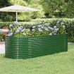 Jardinera arriate acero recubrimiento polvo verde 249x100x68 cm