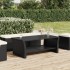 Mesa de centro negra 100x50x40 cm ratán