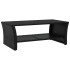 Mesa de centro negra 100x50x40 cm ratán
