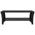 Mesa de centro negra 100x50x40 cm ratán