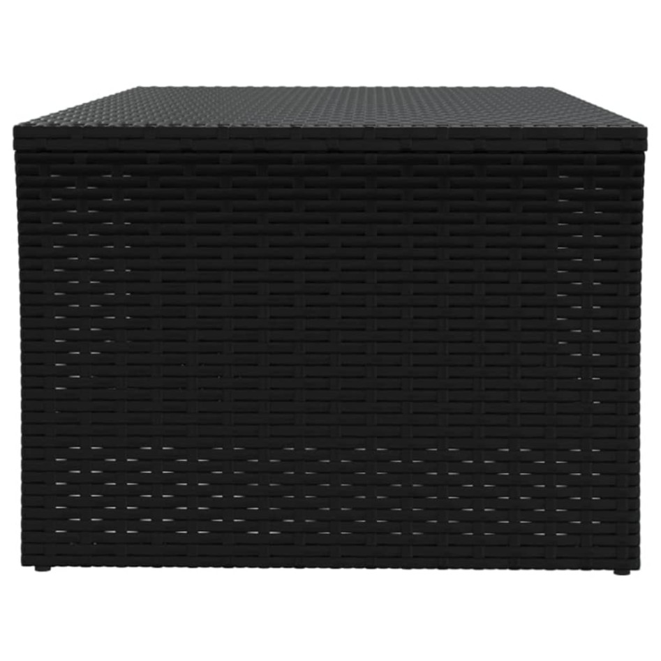 Mesa de centro negra 100x50x40 cm ratán