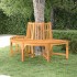 Banco de árbol semicircular madera maciza eucalipto Ø160