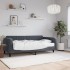 Sofá cama con colchón terciopelo gris oscuro 100x200