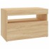 Mueble de TV con luces LED roble Sonoma 60x35x40