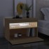 Mueble de TV con luces LED roble Sonoma 60x35x40