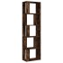 Estantería de madera contrachapada roble ahumado 45x24x160