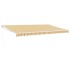 Toldo retráctil aluminio y tela amarillo y blanco 5x3
