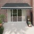 Toldo retráctil aluminio y tela gris antracita 3,5x2,5