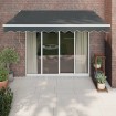Toldo retráctil aluminio y tela gris antracita 3,5x2,5 m