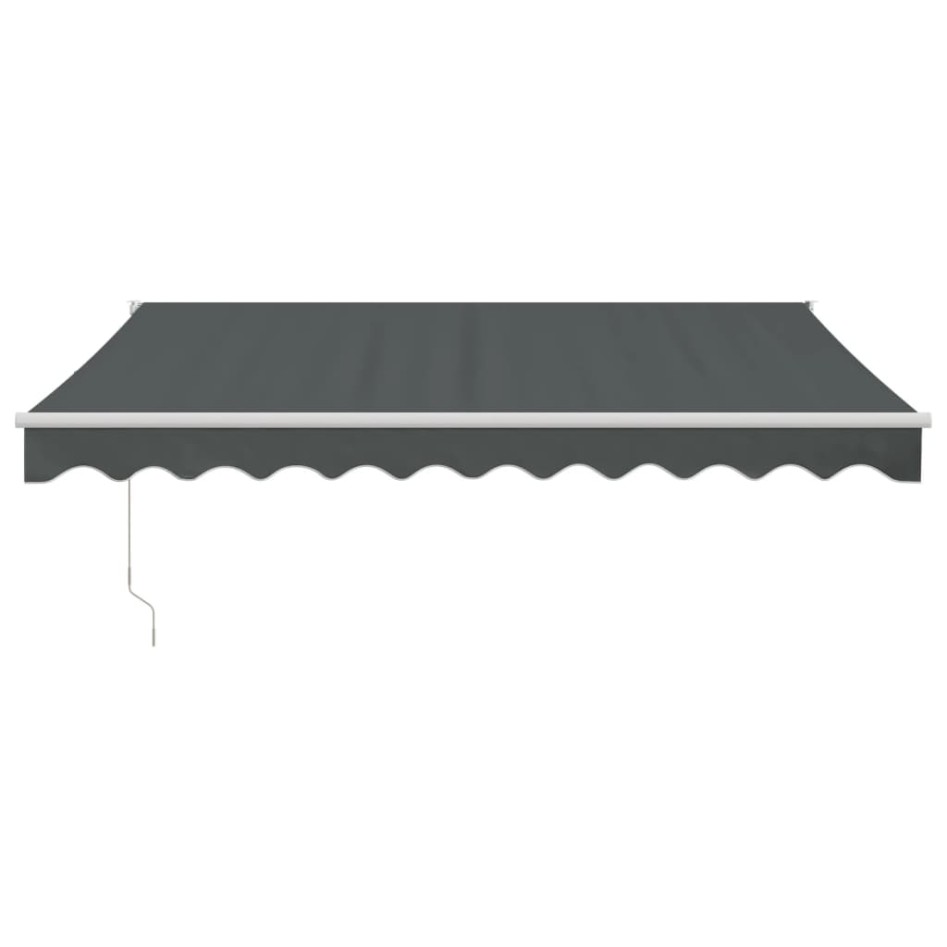 Toldo retráctil aluminio y tela gris antracita 3,5x2,5
