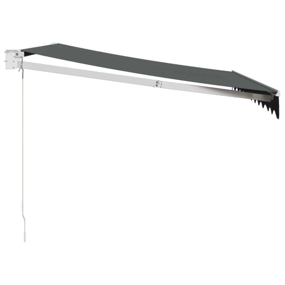 Toldo retráctil aluminio y tela gris antracita 3,5x2,5