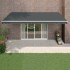 Toldo retráctil aluminio y tela gris antracita 5x3