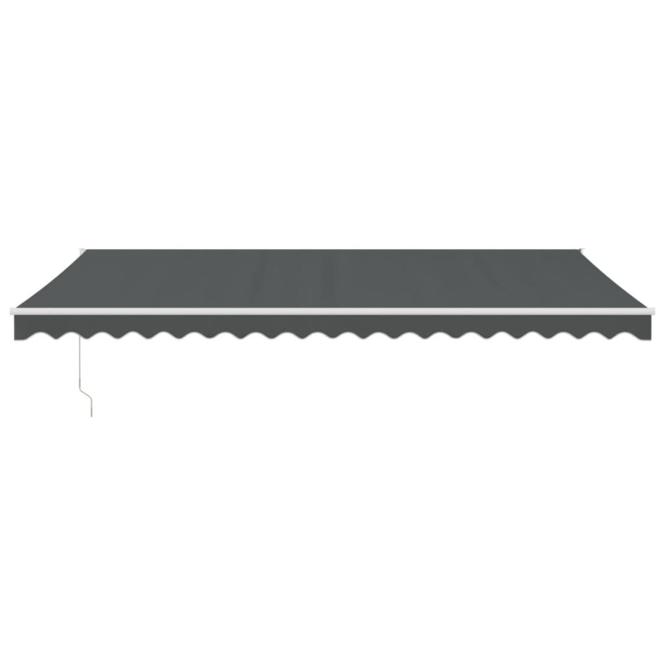 Toldo retráctil aluminio y tela gris antracita 5x3