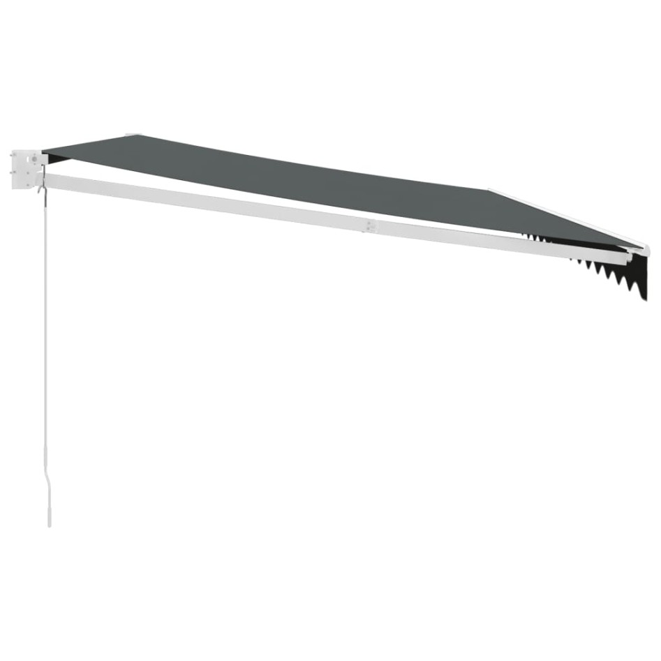 Toldo retráctil aluminio y tela gris antracita 5x3