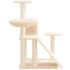 Rascador para gatos con postes de sisal color crema 82