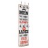 Perchero de pared MEN LADIES con 6 ganchos 120x40
