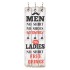Perchero de pared MEN LADIES con 6 ganchos 120x40