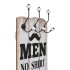 Perchero de pared MEN LADIES con 6 ganchos 120x40
