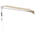 Toldo retráctil automático amarillo y blanco 3,5x2,5