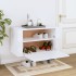Mueble zapatero pared contrachapada blanco brillo 70x35x38
