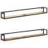 Estantes de pared 2 unidades 160 cm madera maciza