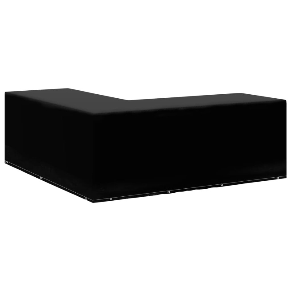 Cubierta de muebles de jardín forma L 12 ojales 250x250x90