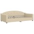 Sofá cama con colchón tela crema 100x200