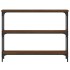 Mesa consola madera de ingeniería marrón roble 100x22,5x75