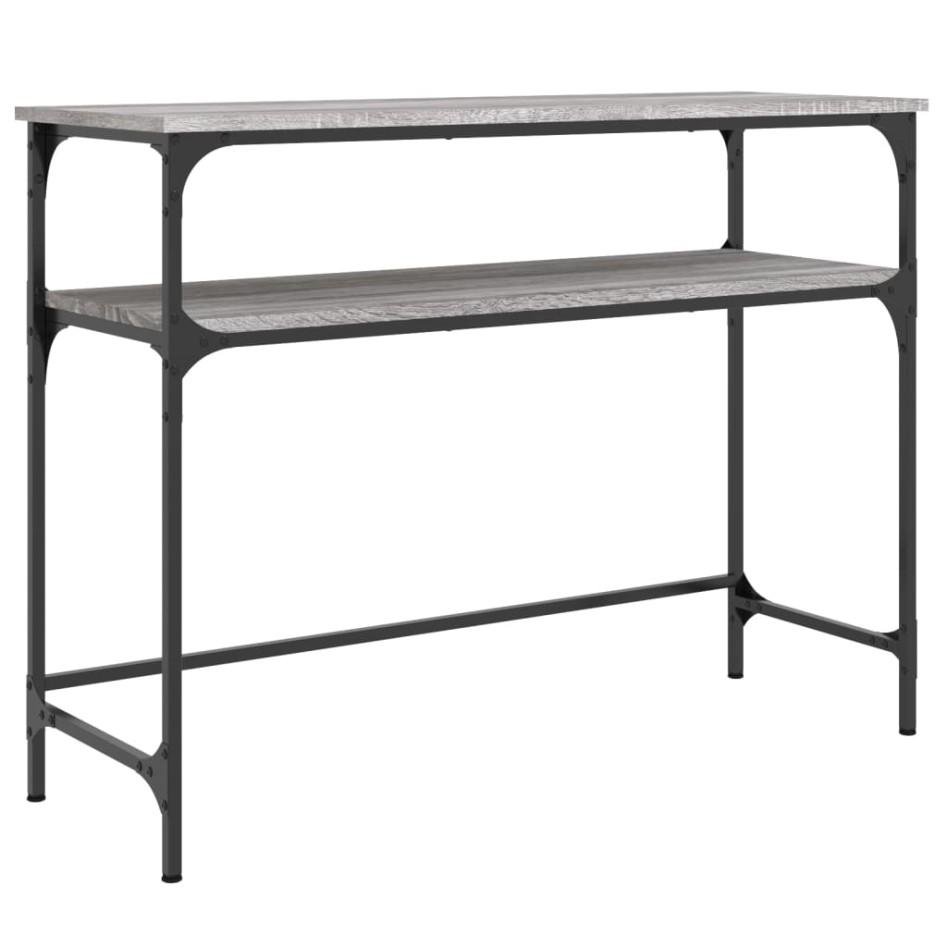 Mesa consola madera de ingeniería gris Sonoma 100x35,5x75