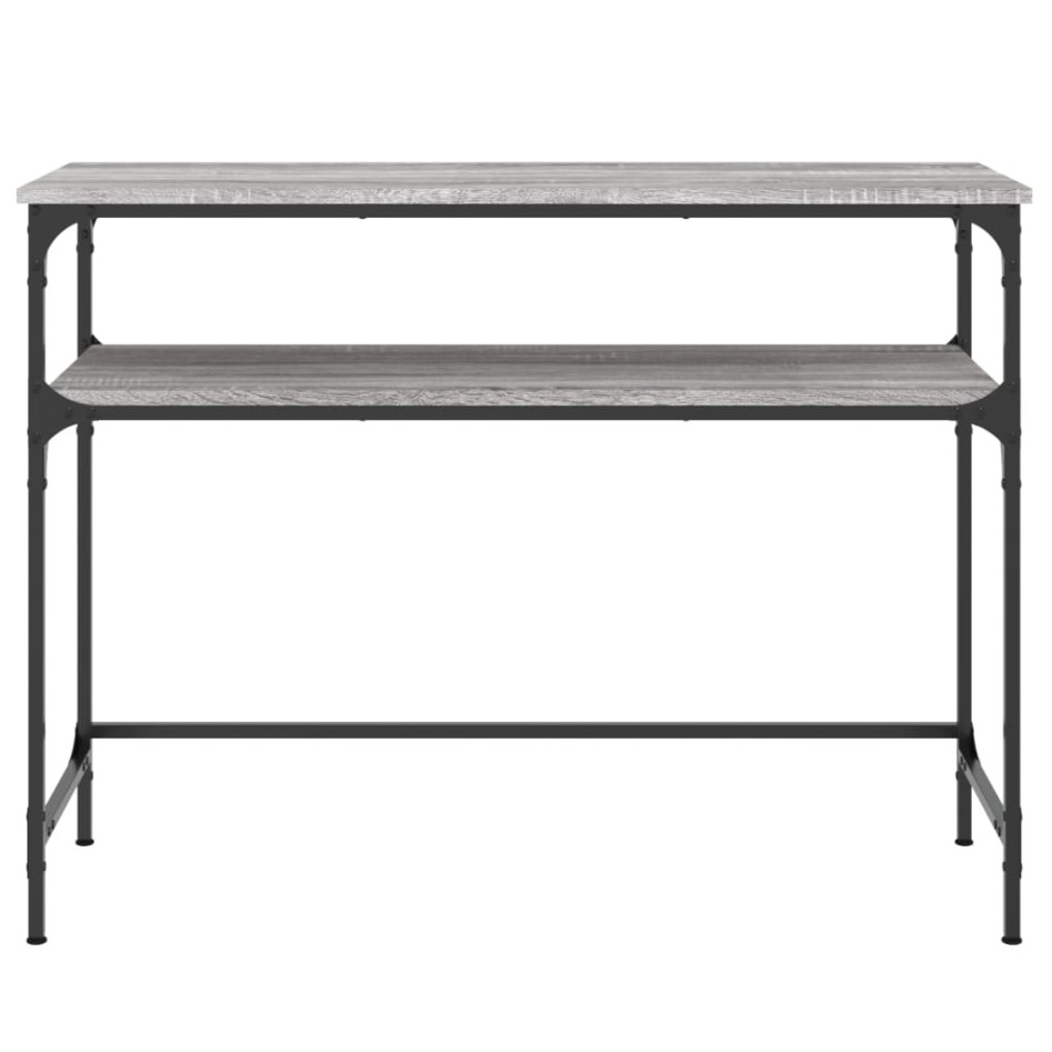 Mesa consola madera de ingeniería gris Sonoma 100x35,5x75