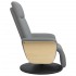 Sillón reclinable de masaje con reposapiés tela gris