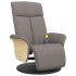 Sillón reclinable de masaje con reposapiés tela gris