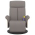 Sillón reclinable de masaje con reposapiés tela gris