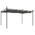Pérgola con cubierta retráctil gris antracita 395x292x230