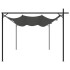 Pérgola con cubierta retráctil gris antracita 395x292x230