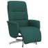 Sillón reclinable con reposapiés tela verde