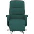 Sillón reclinable con reposapiés tela verde