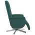 Sillón reclinable con reposapiés tela verde