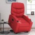 Sillón reclinable elevable cuero artificial