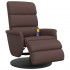 Sillón reclinable masaje con reposapiés cuero sintético
