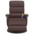 Sillón reclinable masaje con reposapiés cuero sintético