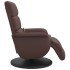 Sillón reclinable masaje con reposapiés cuero sintético