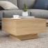 Mesa de centro con luces LED roble Sonoma 55x55x31