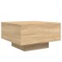 Mesa de centro con luces LED roble Sonoma 55x55x31