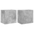 Muebles de TV de pared 2 uds madera gris hormigón 40,5x30x40